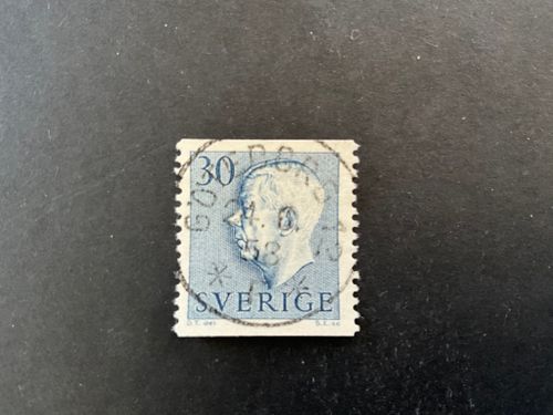 Gustaf VI Adolf typ II facit nr 416 A lyxstämplat GÖTEBORG 12