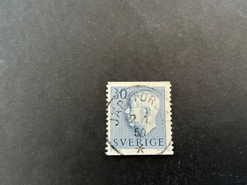 Gustaf VI Adolf typ II facit mr 416 A praktstämplat JÄRNFORSEN svag stämpel
