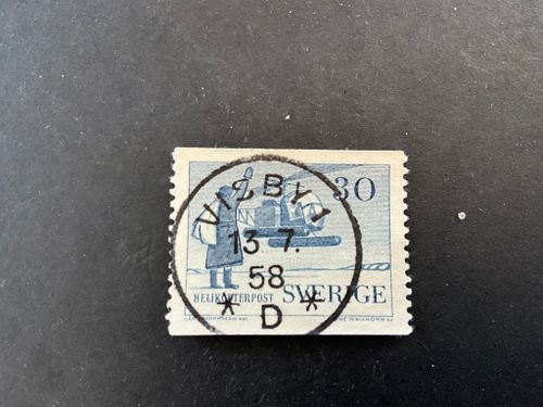 Sjö och helikopterpost facit nr 488 A praktstämplat VISBY 1