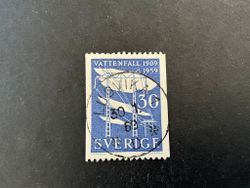 Vattenfall 50 år facit nr 500 A praktstämplat LUDVIKA 1