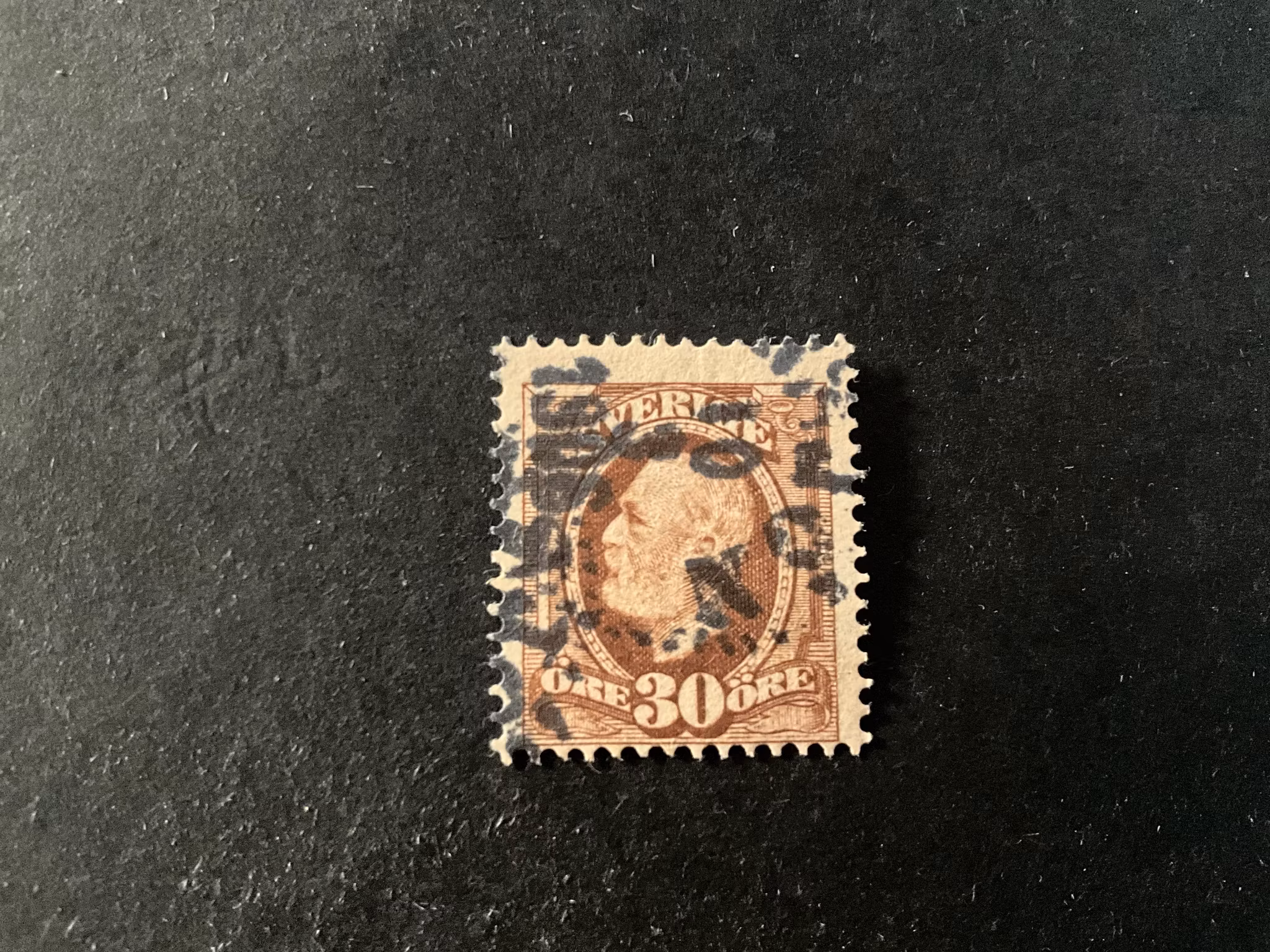 Oscar II facit nr 58 V8, blekt huvud