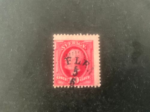 Oscar II facit nr 54 V12 med plåtsår ”ägget”