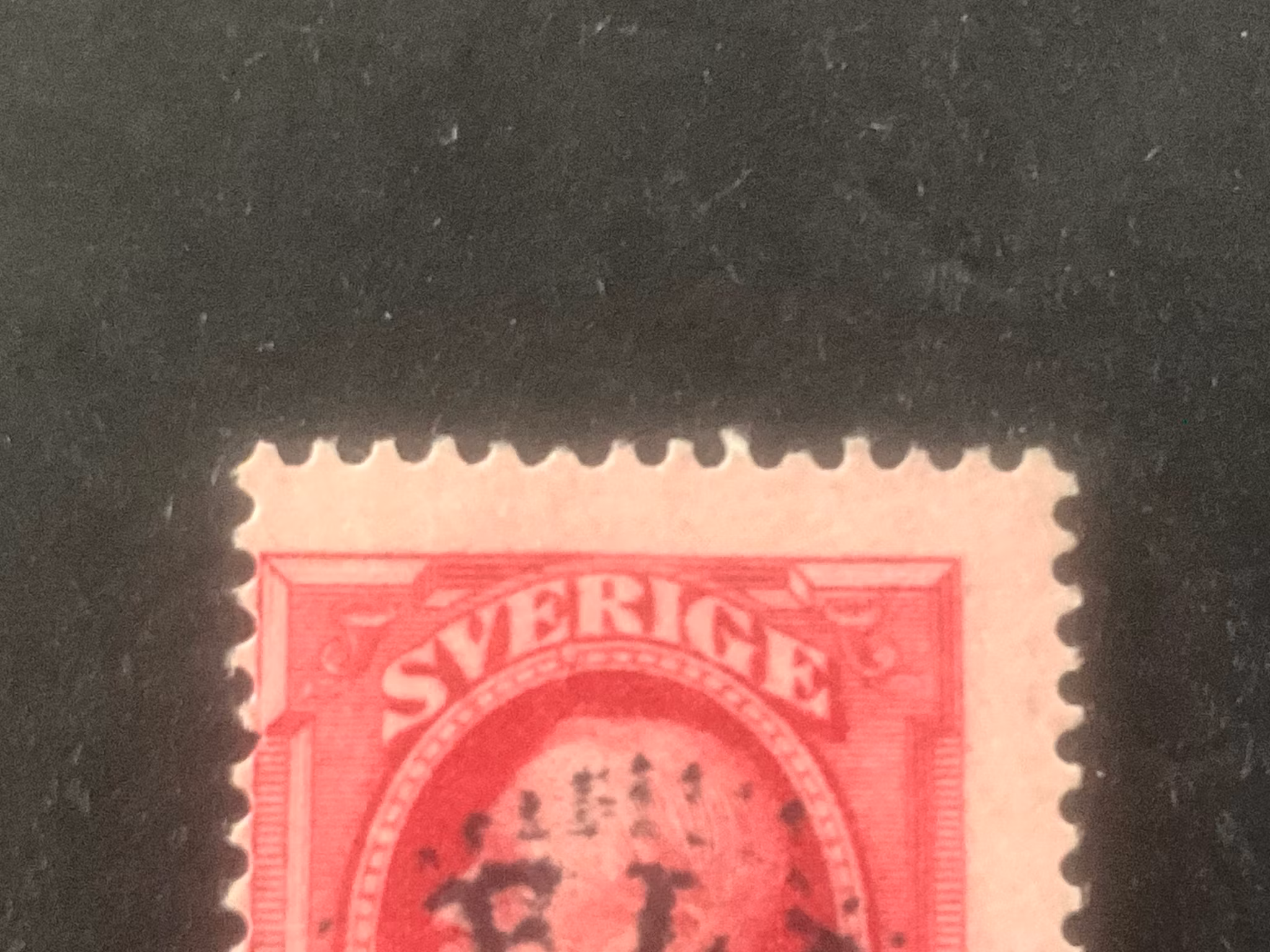 Oscar II facit nr 54 V12 med plåtsår ”ägget”