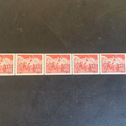 Sjöräddningssällskapet 50 år facit nr 487 postfriskt 5-strip