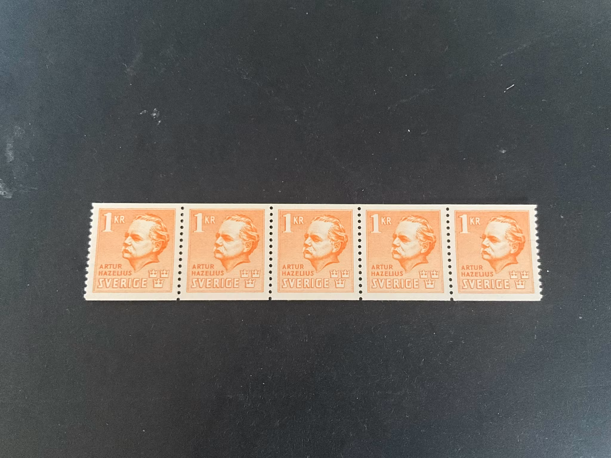 Hazelius facit nr 334 postfriskt 5-strip
