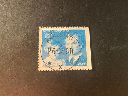 Ny tronföljd facit nr 1118 B2 lyxstämplat KARLSTAD 1