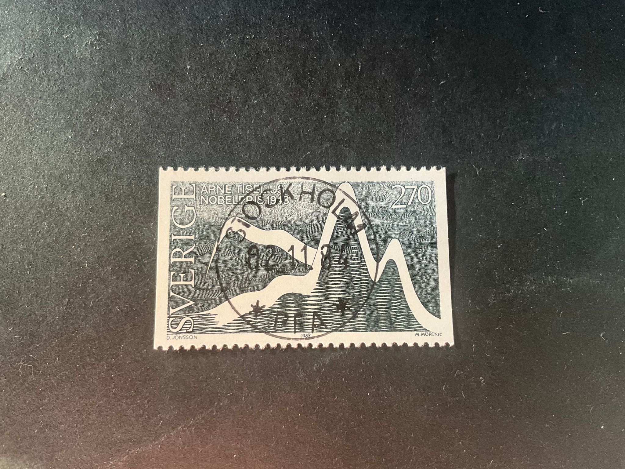 Nobelpristagare kemi facit nr 1279 lyxstämplat STOCKHOLM *PFA*