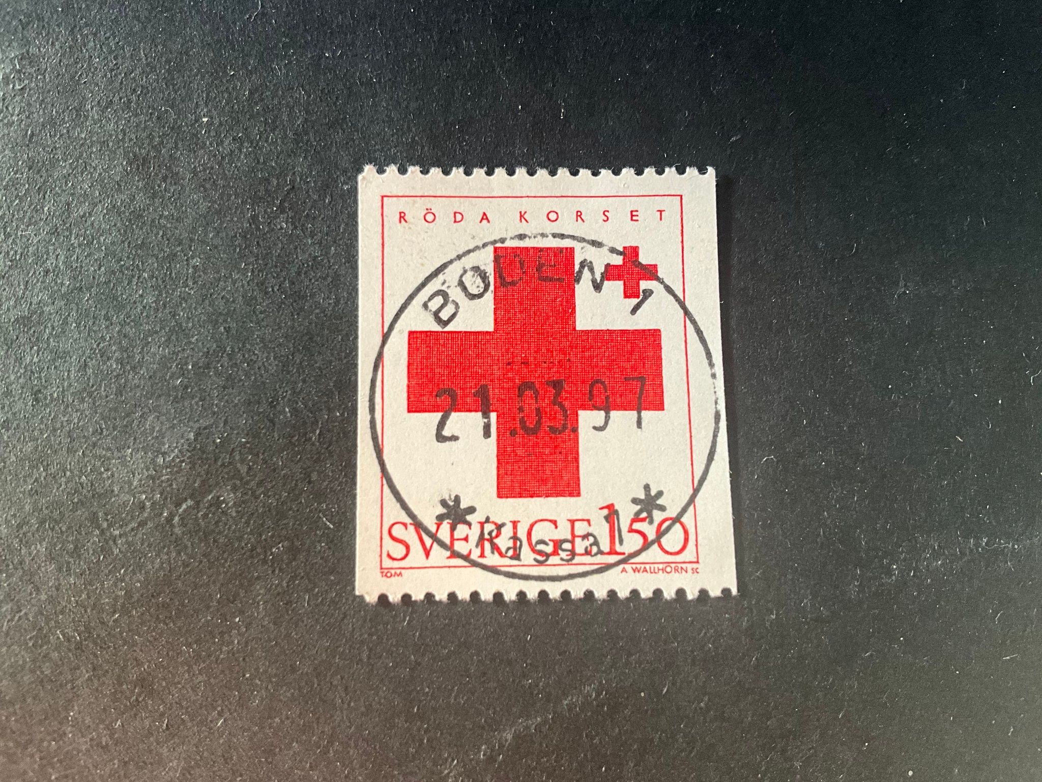 Röda kirset facit nr 1268 lyxstämplat BODEN 1