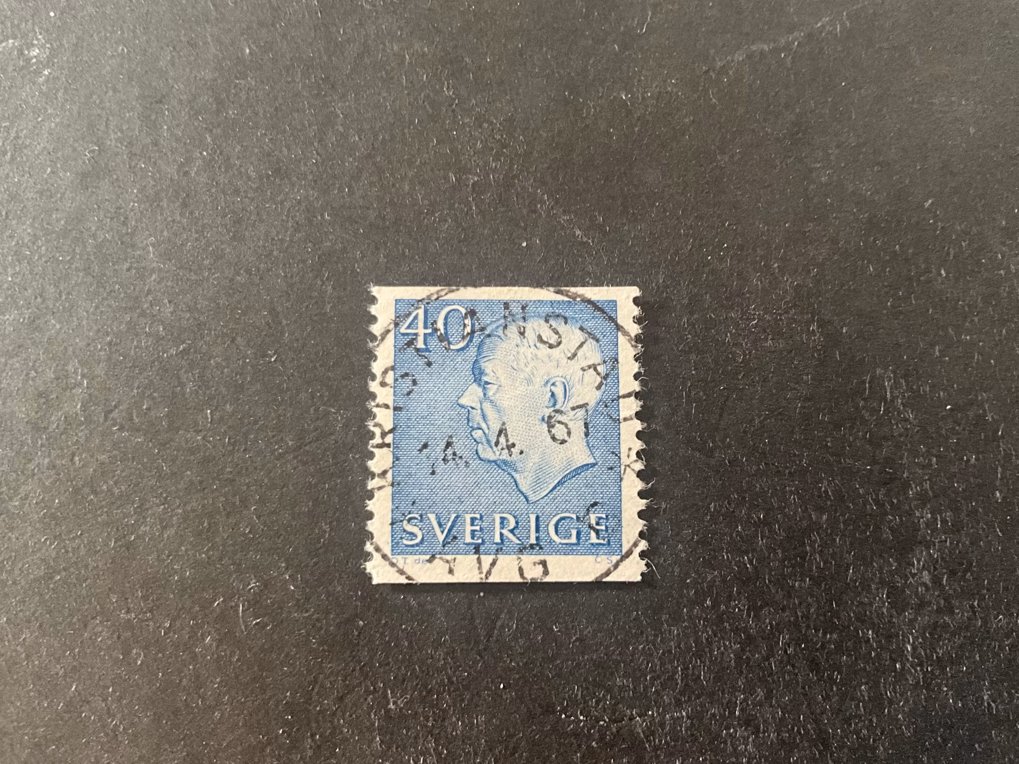 Gustaf VI Adolf typ III facit nr 428 A praktstämplat KRISTIANSTAD