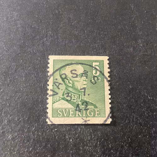 Gustaf V profil höger facit nr 271 A praktstämplat VÄRSÅS