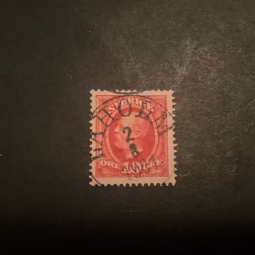 Oscar II facit nr 54 praktstämplat LAHOLM