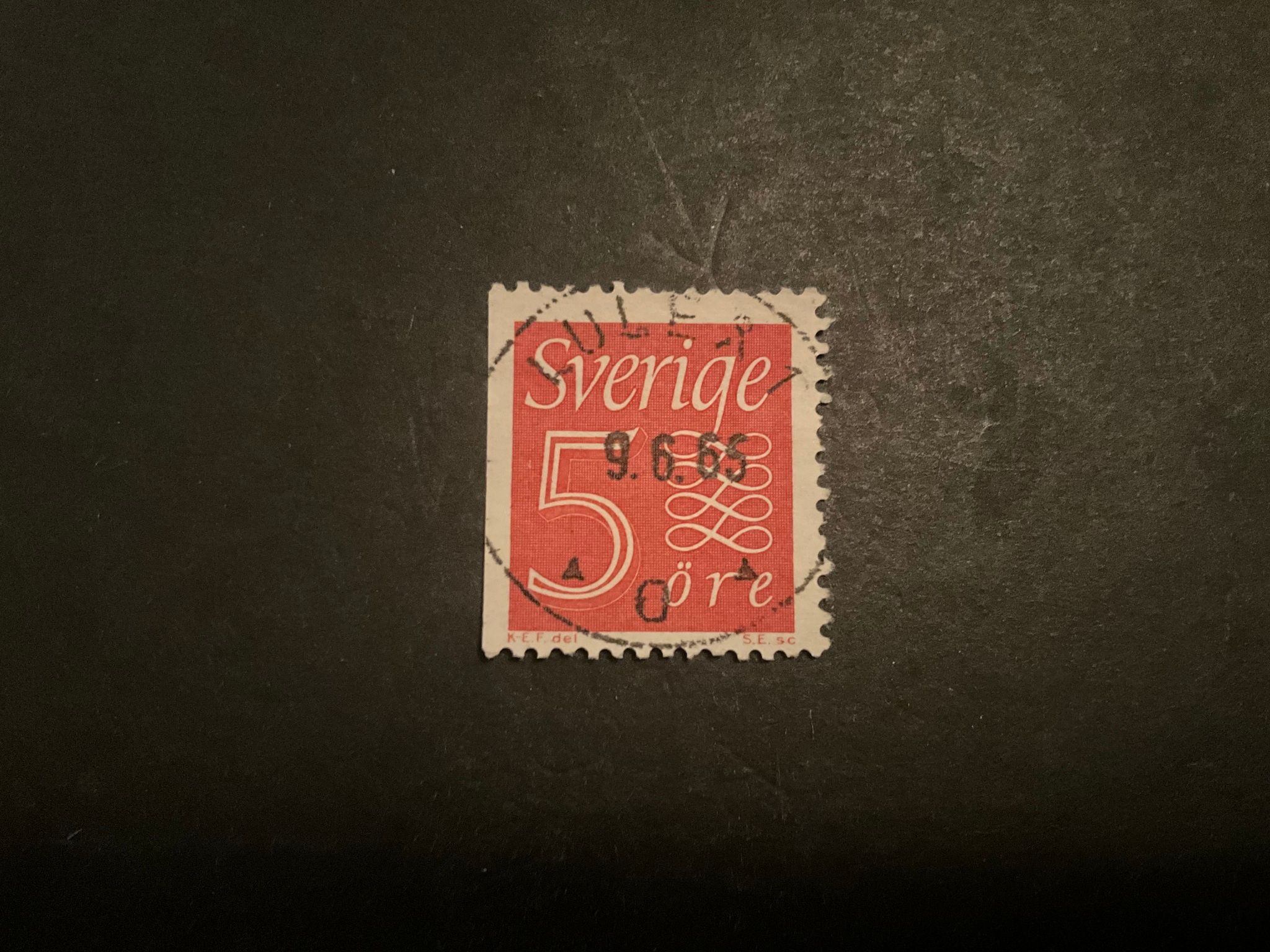 Ny siffertyp facit nr 394 B1 lyxstämplat LULEÅ 1