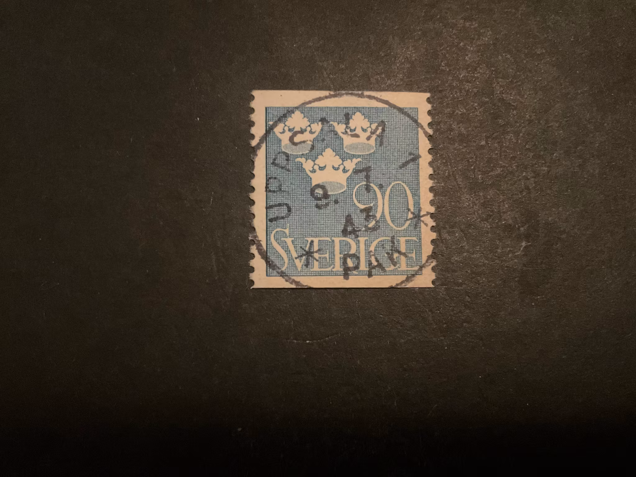 Tre kronor facit nr 293 praktstämplat UPPSALA 1