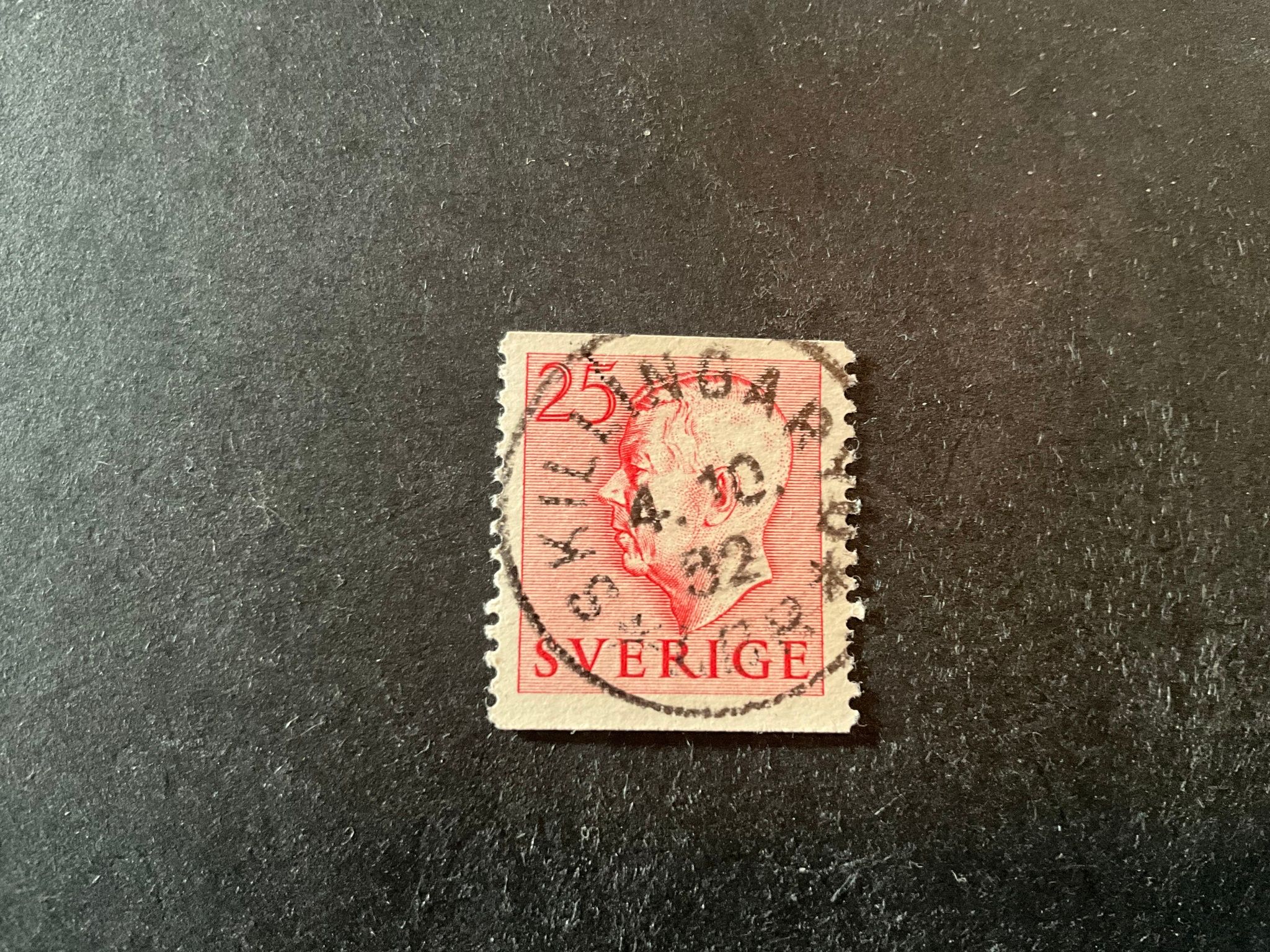 Gustaf VI Adolf typ I facit nr 405 A praktstämplat SKILLINGARYD