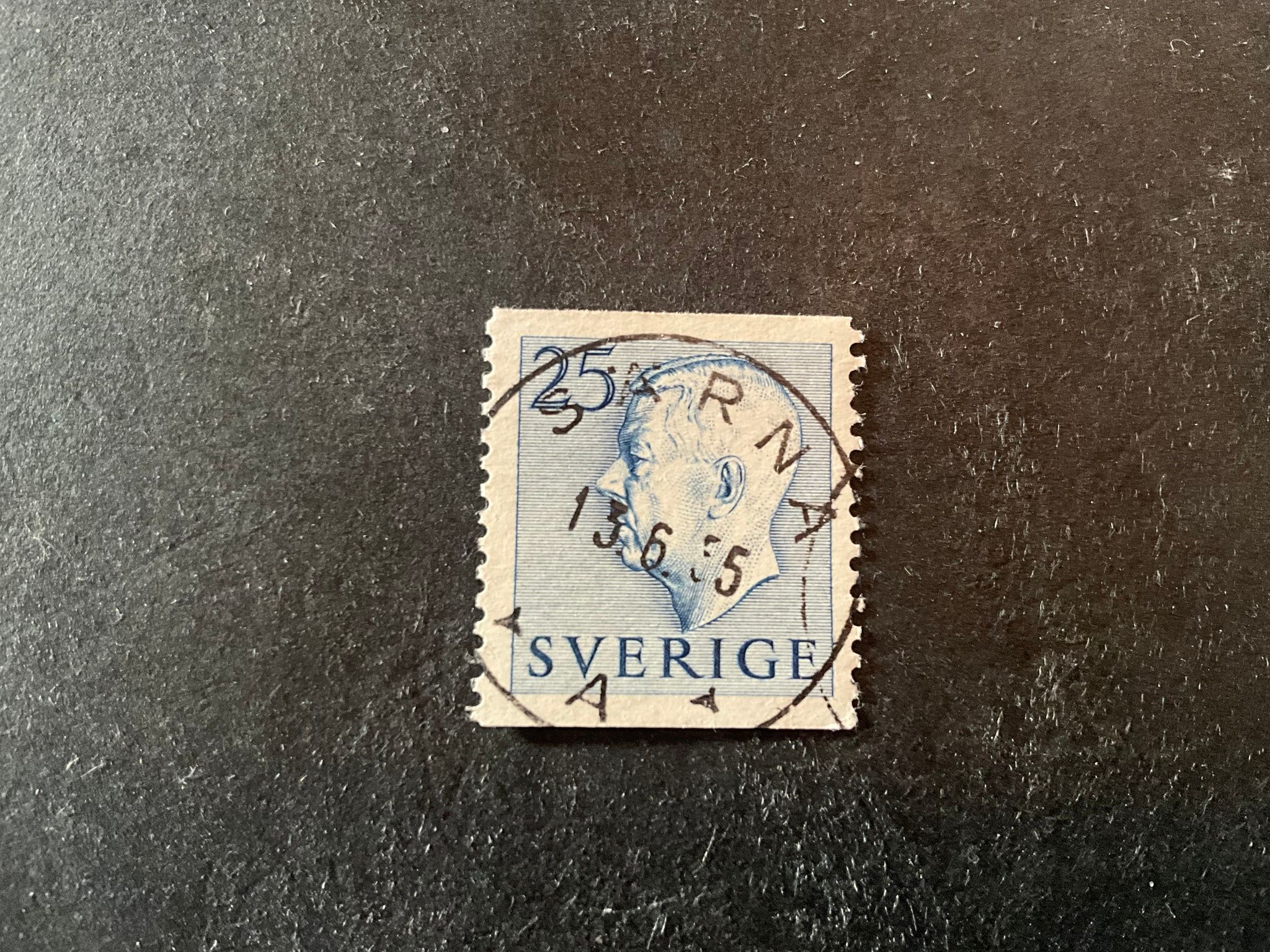 Gustaf VI Adolf typ I facit nr 406 A praktstämplat SÄRNA, del av 2:a stämpel