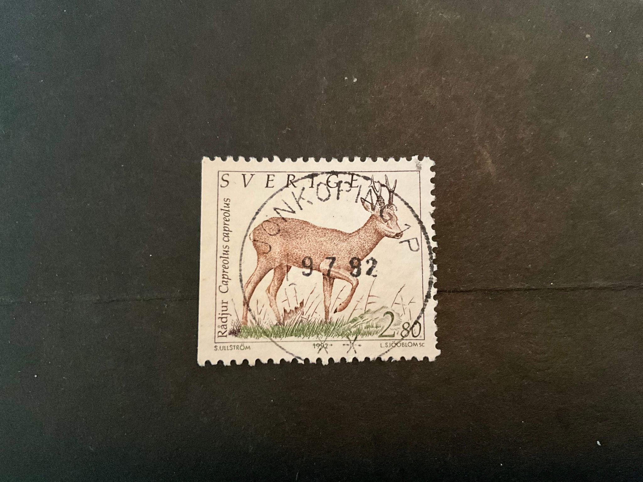 Vilda djur 1 facit nr 1717 lyxstämplat JÖNKÖPING 1P