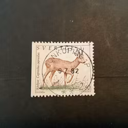 Vilda djur 1 facit nr 1717 lyxstämplat JÖNKÖPING 1P