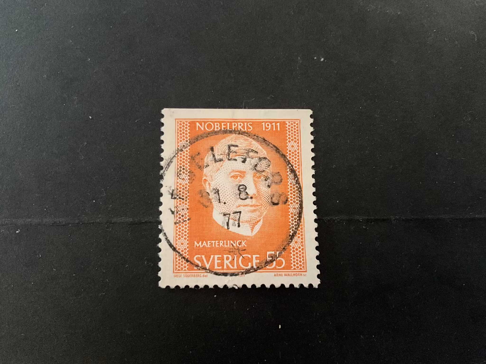 Nobelpris 1911 facit nr 751 B1 lyxstämplat MESELEFORS, sista dag