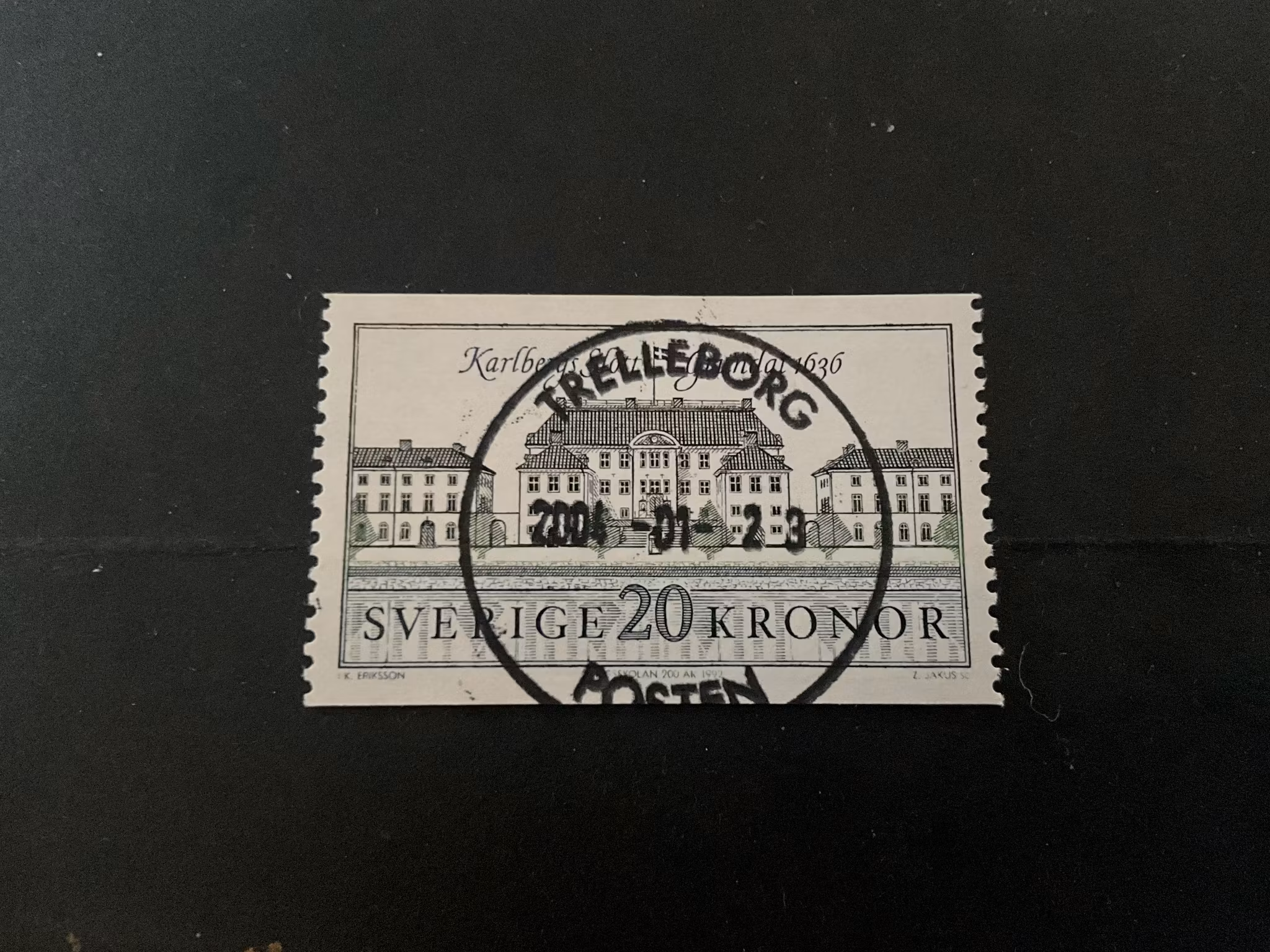 Karlberg facit nr 1742 lyxstämplat TRELLEBORG