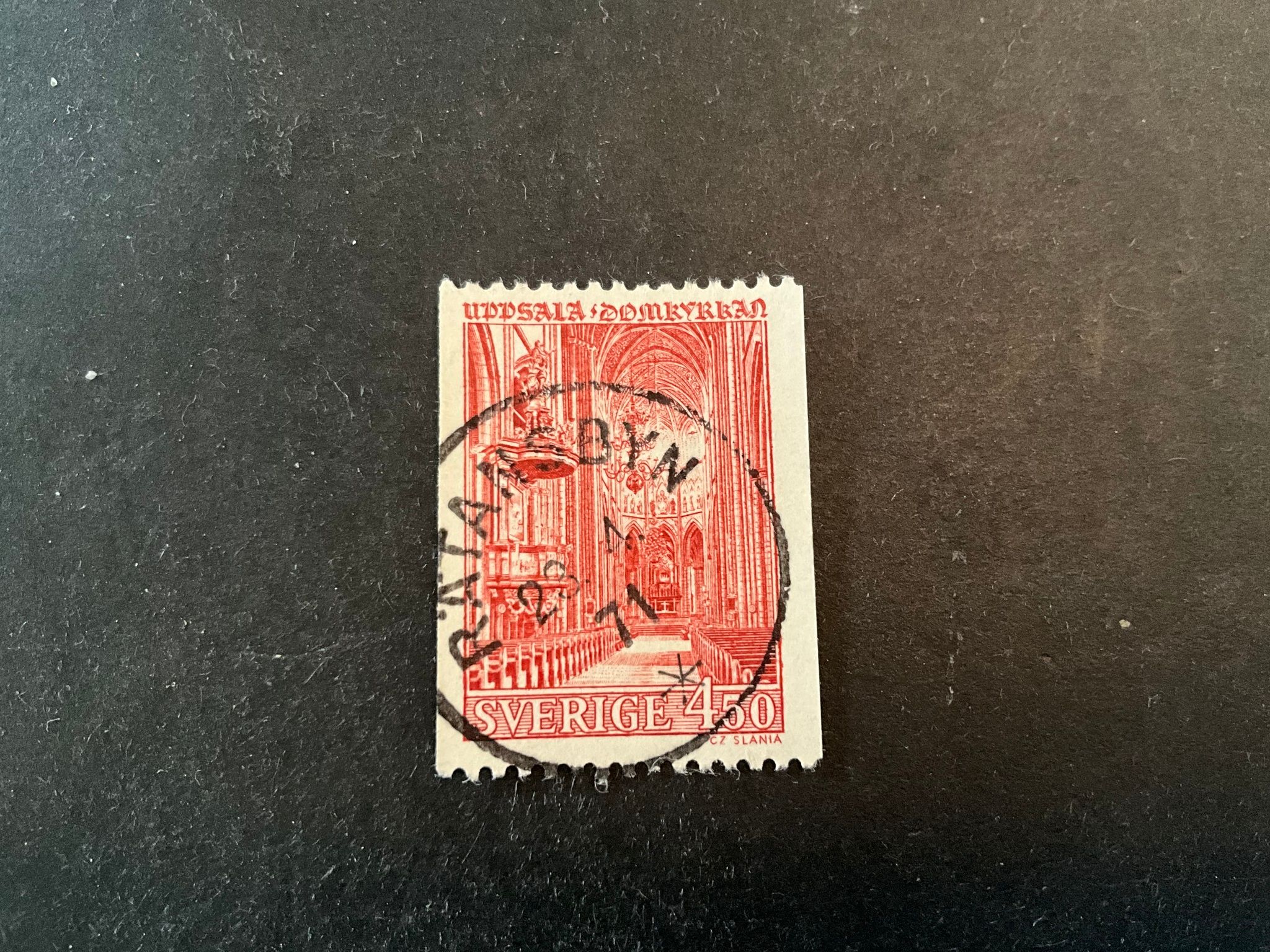 Uppsala domkyrka facit nr 600 praktstämplat RÄTANSBYN