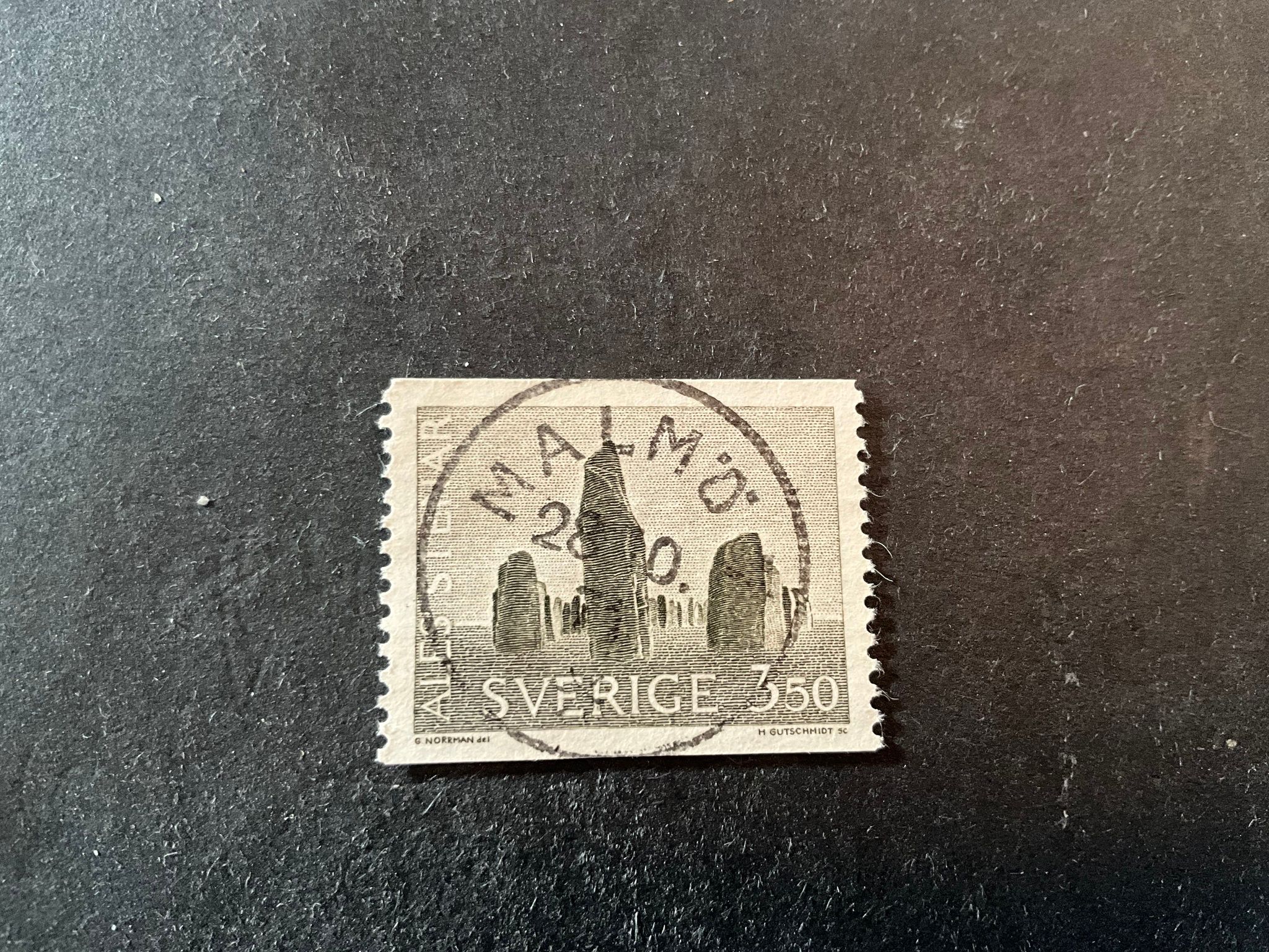 Ales stenar facit nr 579 praktstämplat MALMÖ