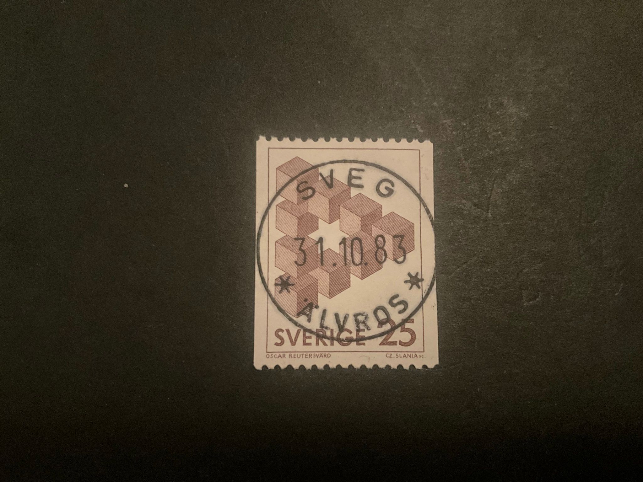 Omöjliga figurer facit 1199 lyxstämplat SVEG*ÄLVROS*, sista dag