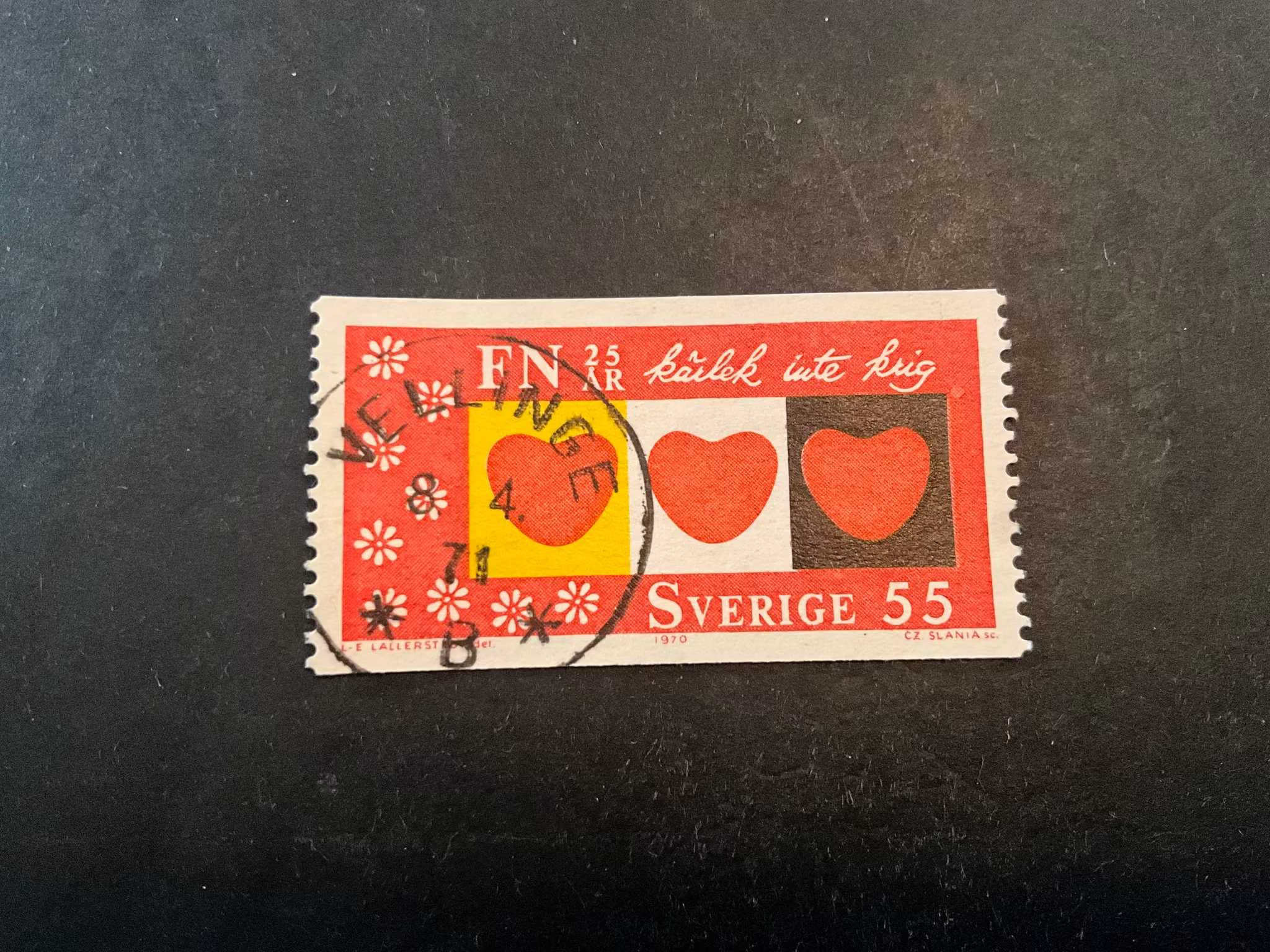 FN 25 år facit nr 709 A1 praktstämplat VELLINGE