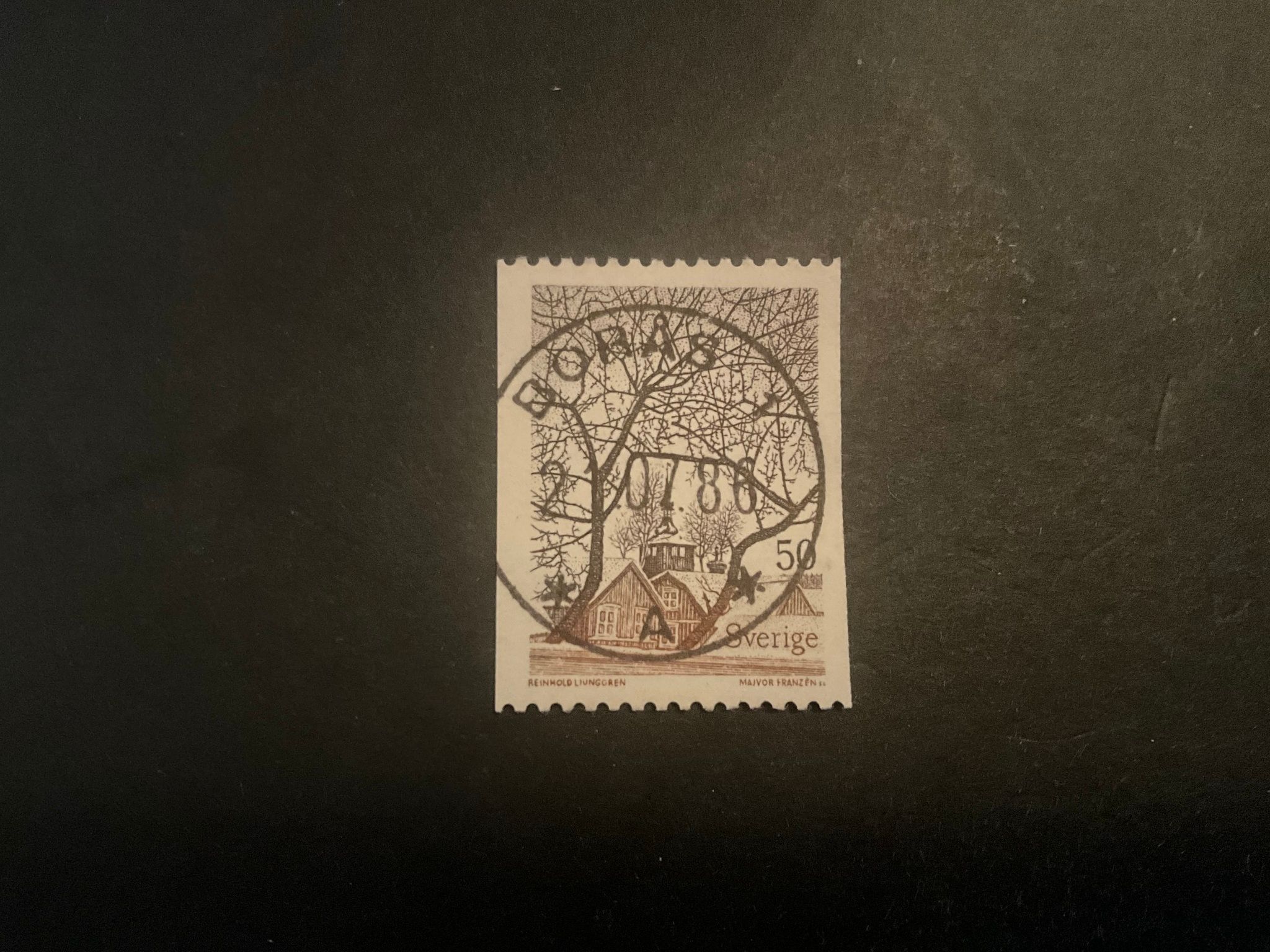 Naturmotiv facit nr 819 V1 lyxstämplat BORÅS 1