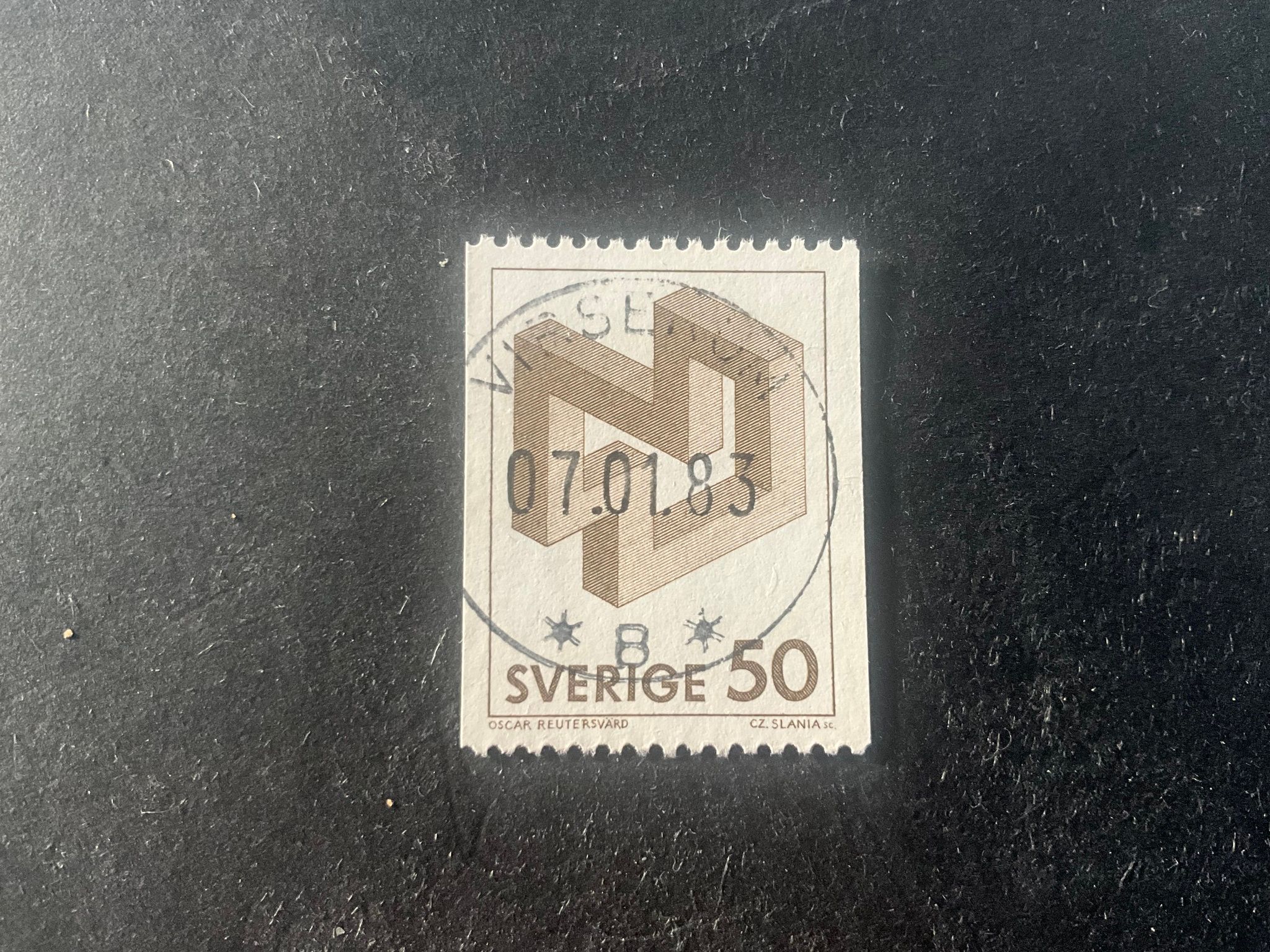 Omöjliga figurer facit nr 1200 lyxstämplat VIRSERUM