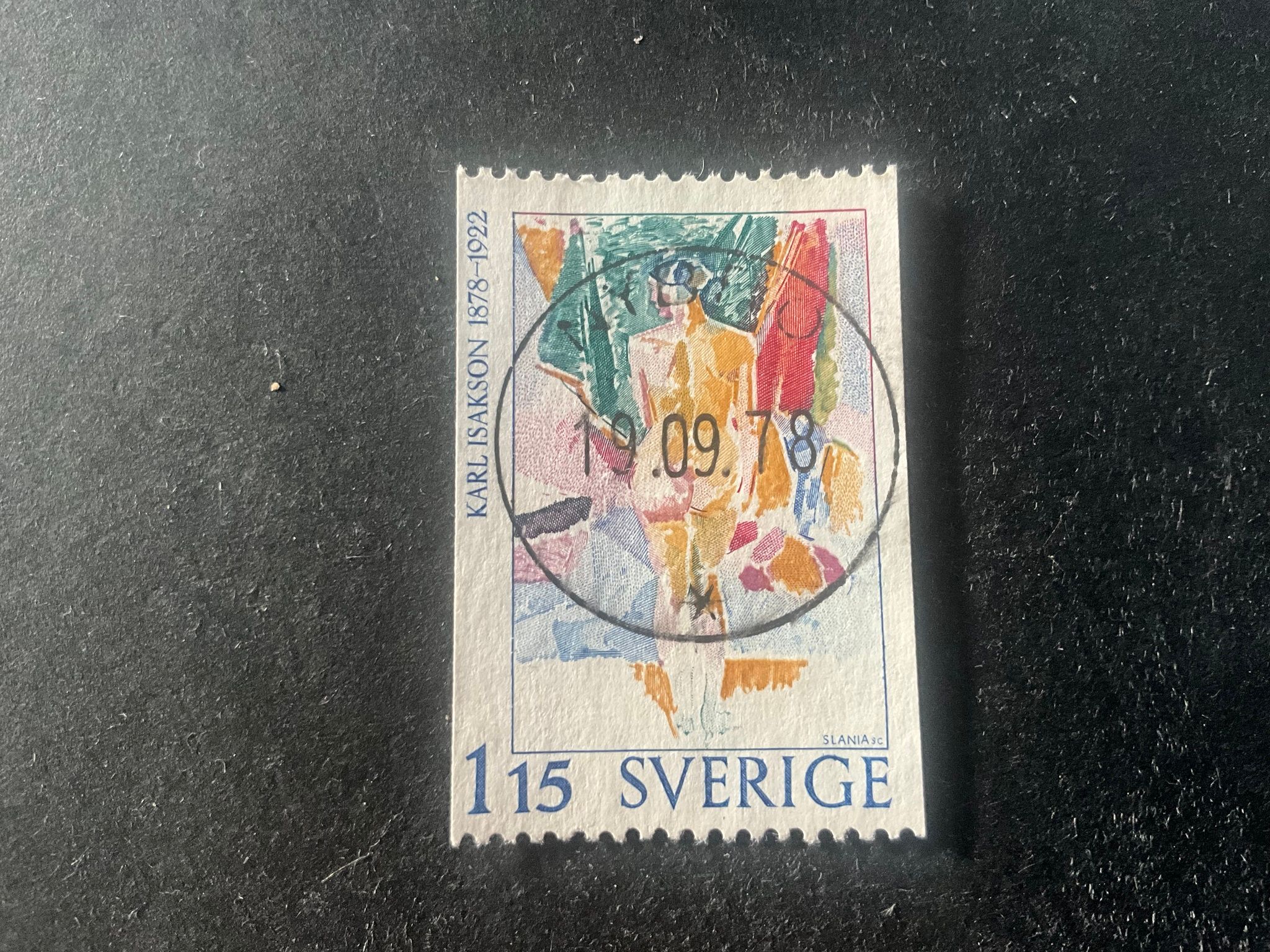 Tre svenska konstnärer facit nr 1052 lyxstämplat NYBRO