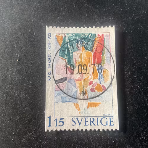 Tre svenska konstnärer facit nr 1052 lyxstämplat NYBRO