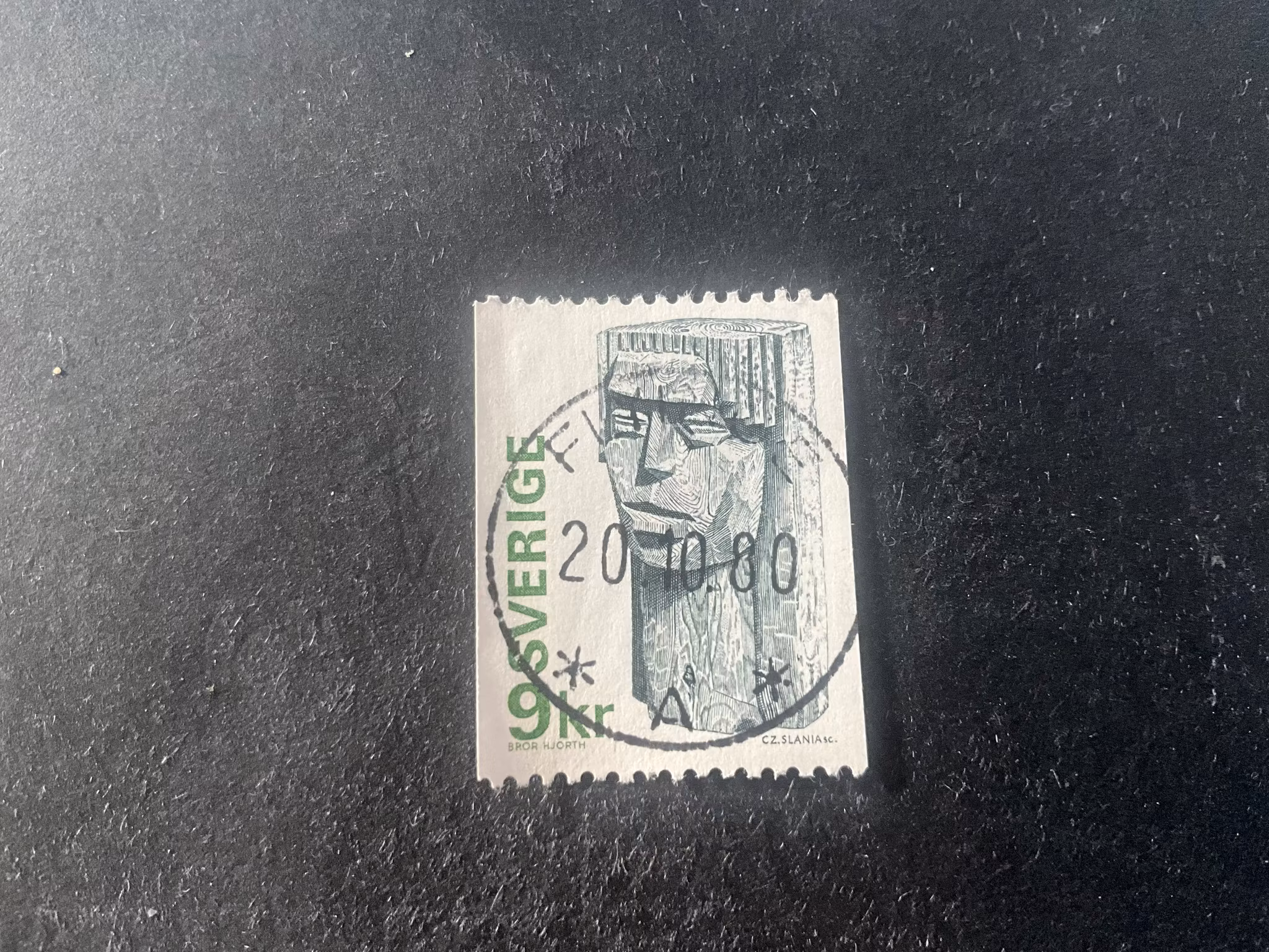 Flickhuvud facit nr 975 lyxstämplat FLYINGE