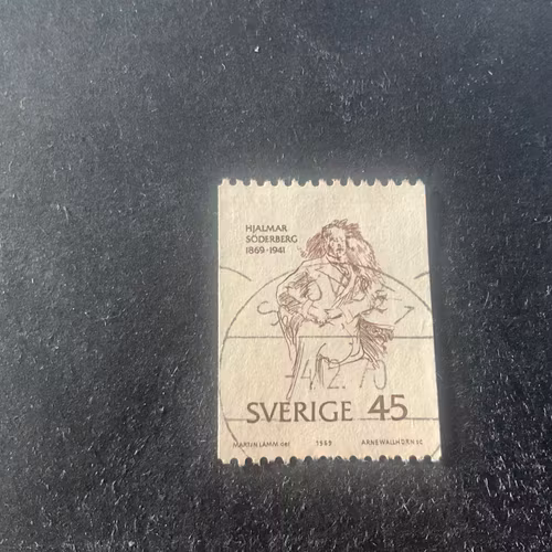 Hjalmar Söderberg facit nr 672 A praktstämplat SKÖVDE 1