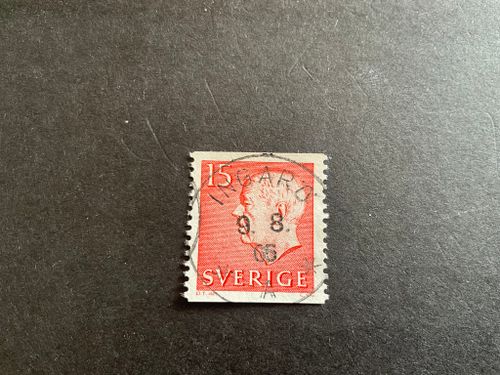 Gustaf VI Adolf typ III praktstämplat INGARÖ , del av 2:a stämpel