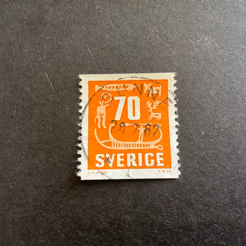 Hällristningar facit nr 462 praktstämplat SUNNE