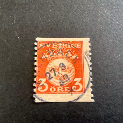 Lilla riksvapnet 1920 facit nr 139 praktstämplat MALMBÄCK