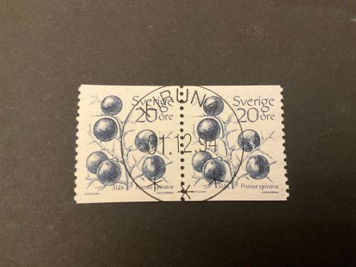 Frukter 1983 facit nr 1244 i par lyxstämplat KIRUNA 01.12.94