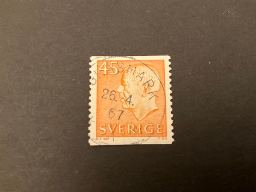 Gustaf VI Adolf typ III facit nr 429 A praktstämplat GRÄSMARK