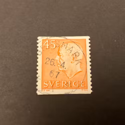 Gustaf VI Adolf typ III facit nr 429 A praktstämplat GRÄSMARK