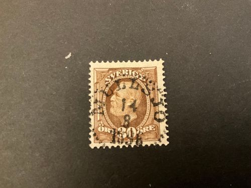 Oscar II facit nr 58 praktstämplat MULLSJÖ