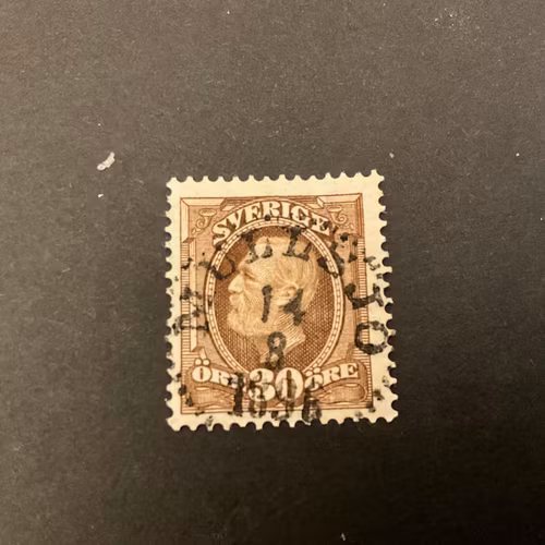 Oscar II facit nr 58 praktstämplat MULLSJÖ