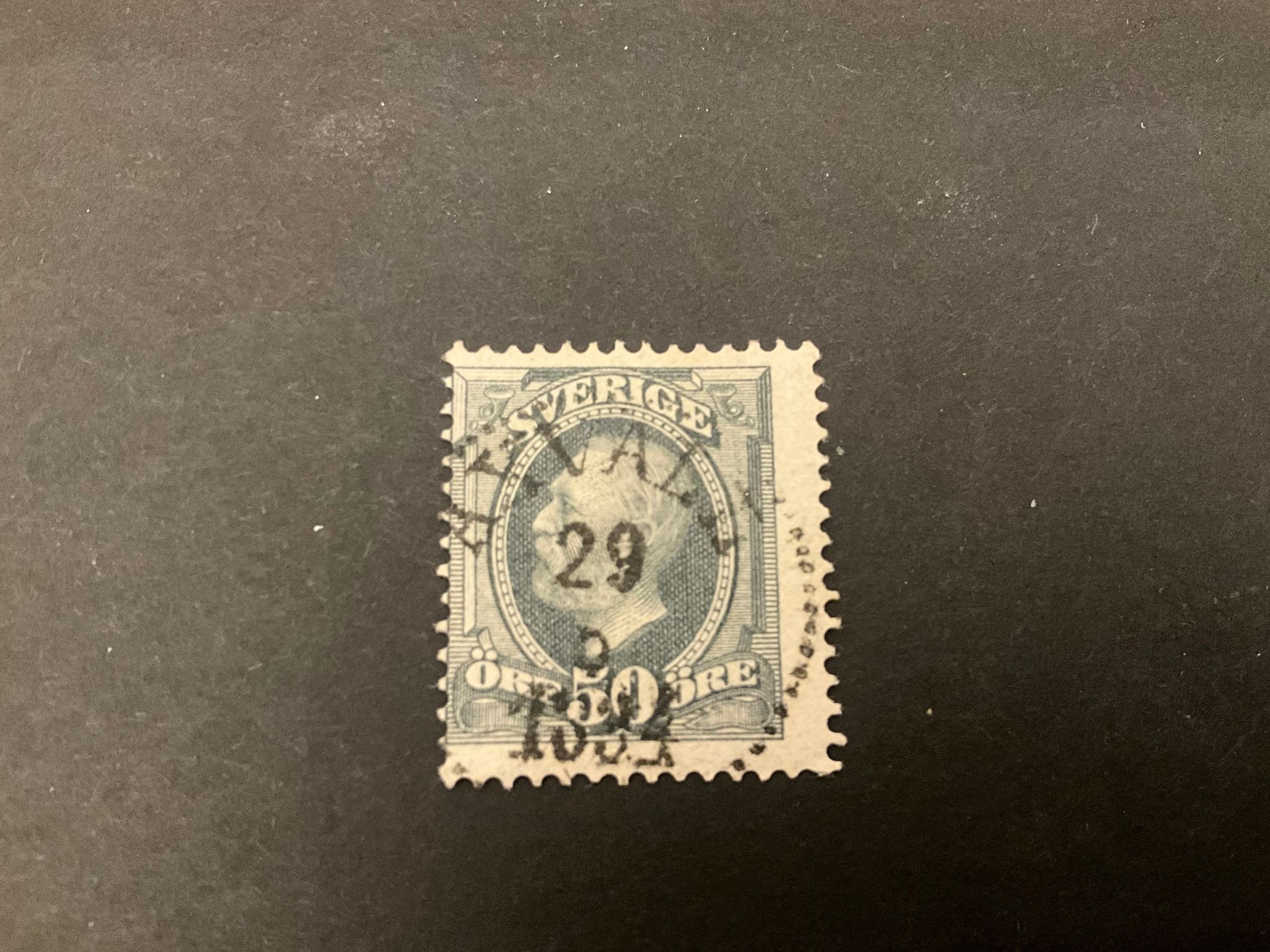 Oscar II facit nr 59 praktstämplat AXVALL
