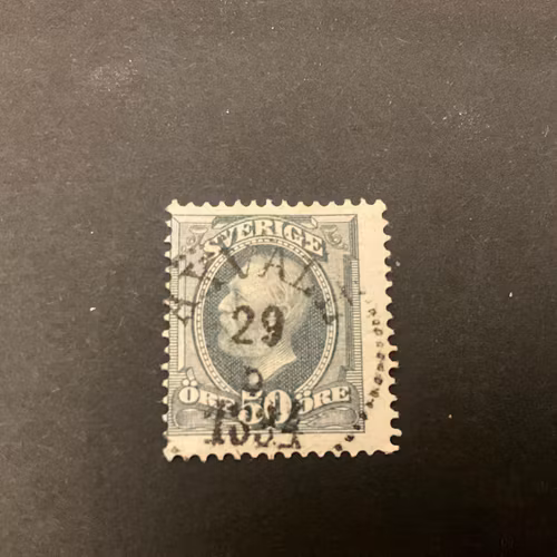 Oscar II facit nr 59 praktstämplat AXVALL