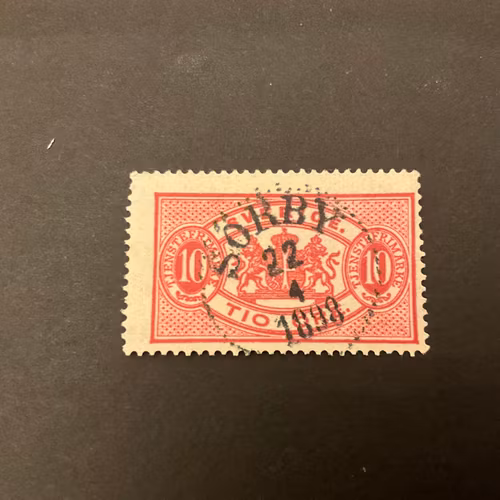 Tjänstefrimärke facit nr TJ 16 B praktstämplat SÖRBY