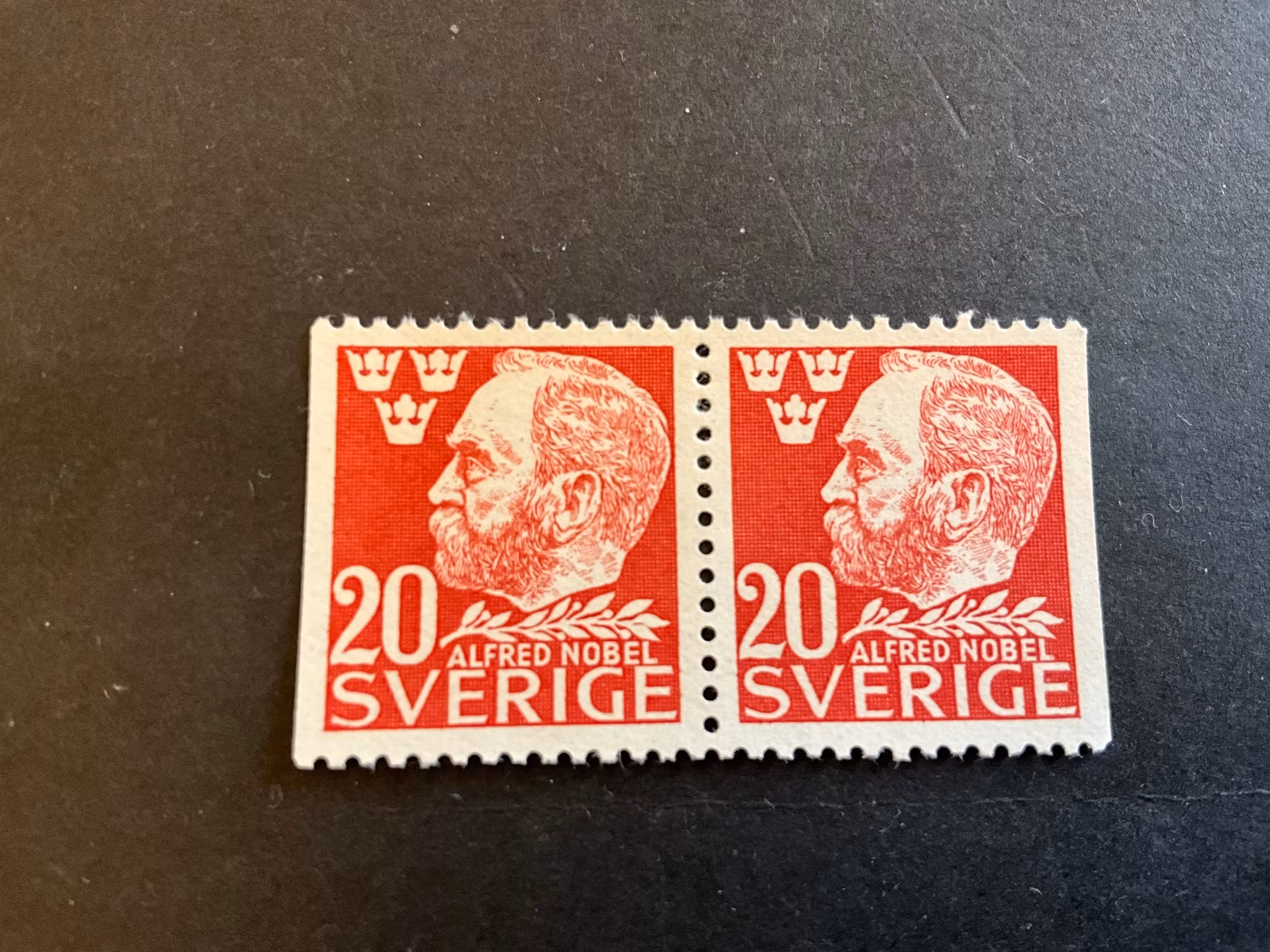 Alfred Nobel facit nr 372 BB postfriskt par