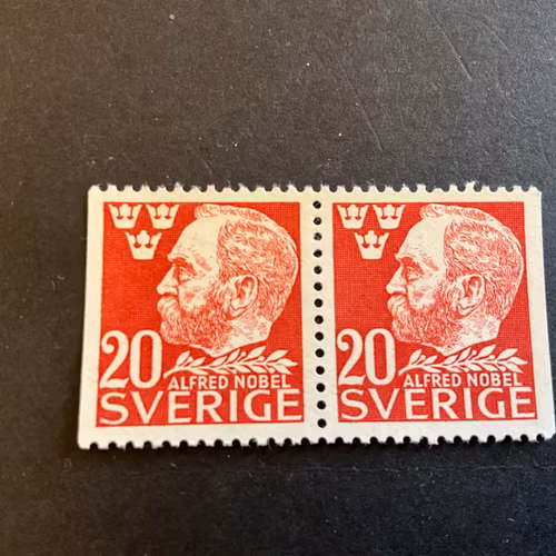 Alfred Nobel facit nr 372 BB postfriskt par