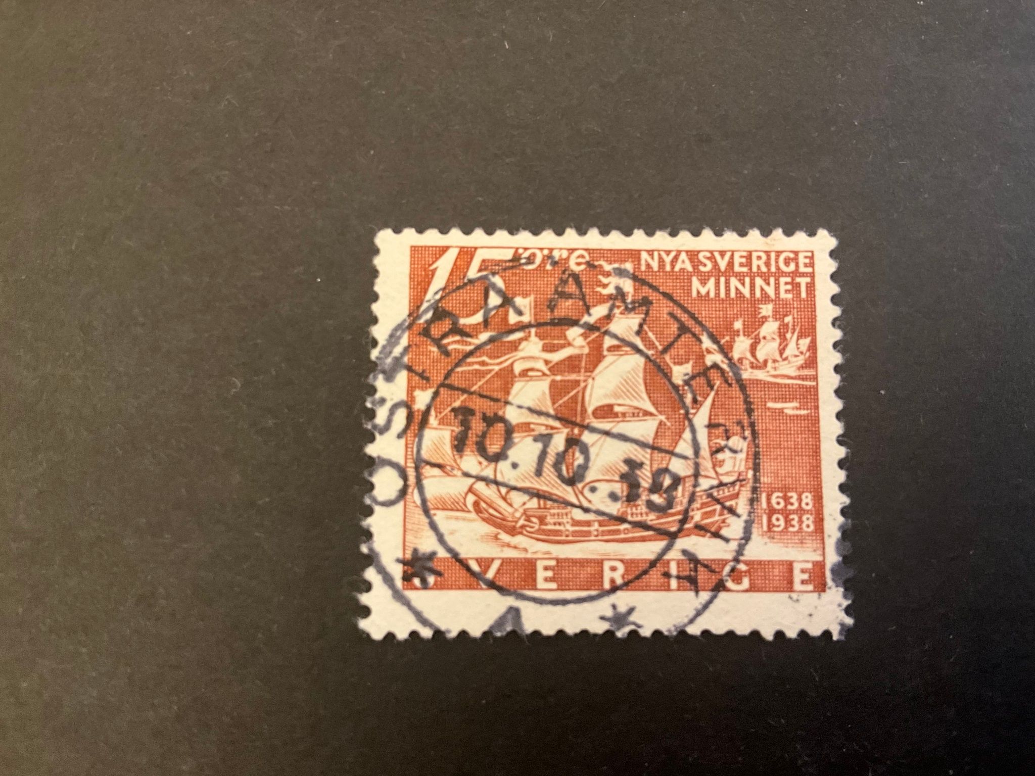 Nya Sverigeminnet facit 262 C praktstämplat ÖSTRA ÄMTERVIK