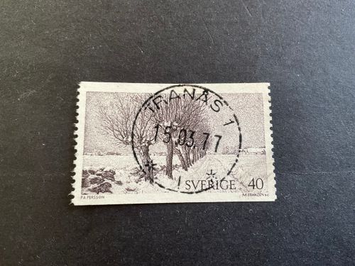 Naturmotiv facit nr 818 V1 lyxstämplat TRANÅS 1