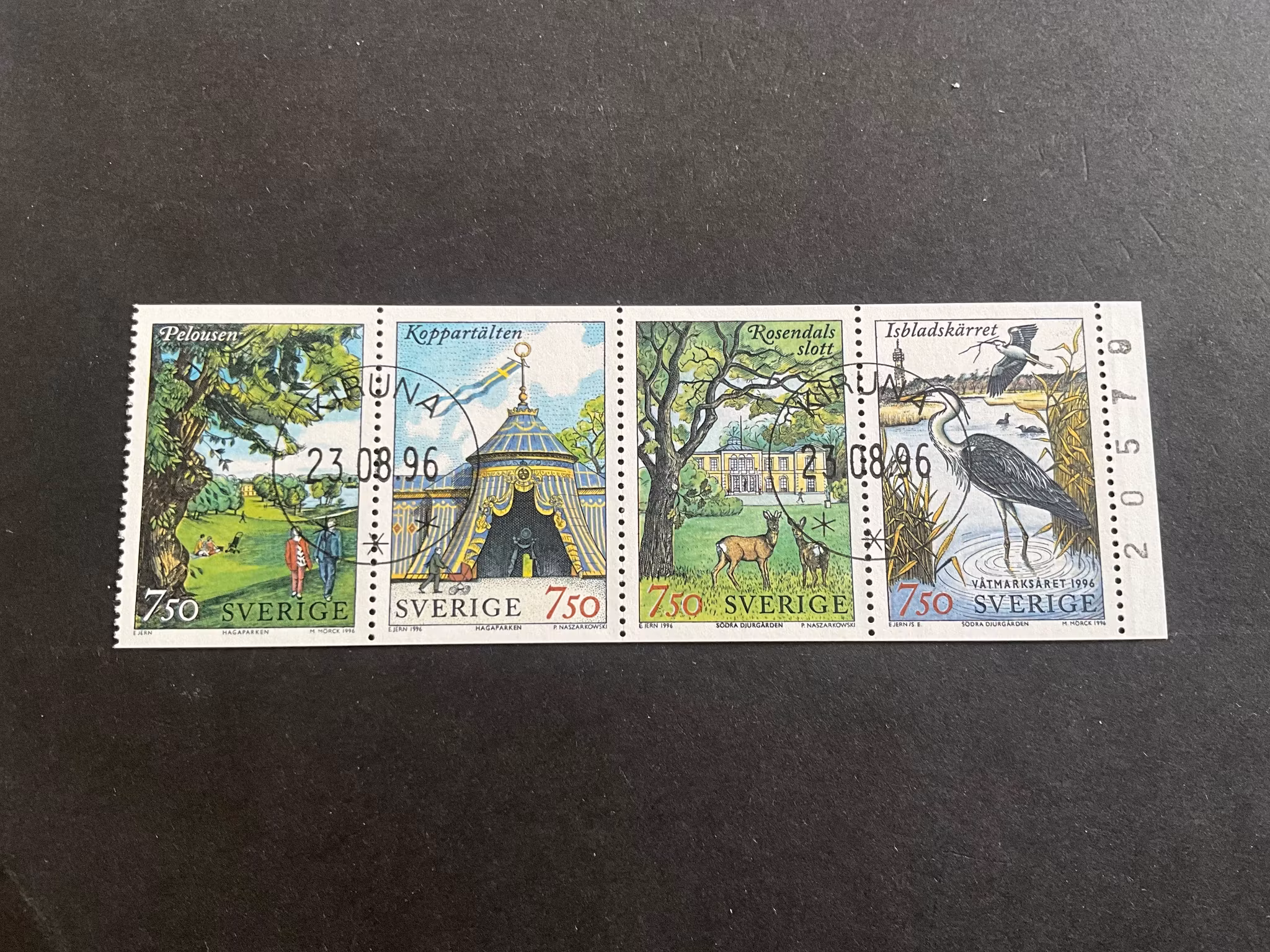 Ekoparken facit nr 1977-1980 lyxstämplat block KIRUNA