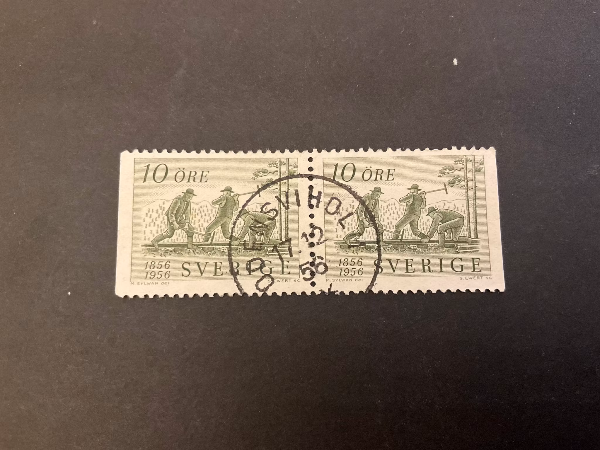 Sveriges järnvägar facit nr 483 BB praktstämplat ODENSVIHOLM